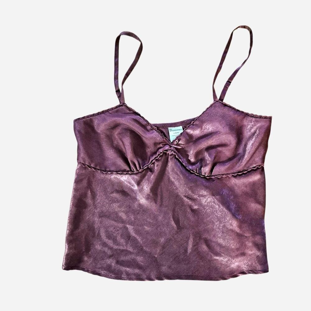 No boundaries satin milkmaid cami